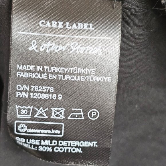 & Other Stories Women US 6 Mini Dress B&W Recycled Cotton Tweed Square Neck $199 - Picture 8 of 12